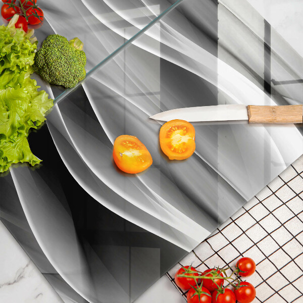Glass chopping board Abstraction mild lines