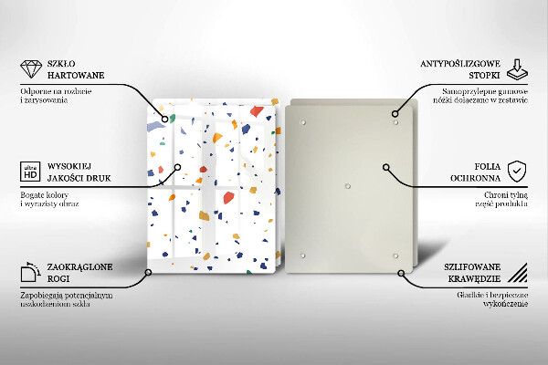 Glass chopping board Colored gres