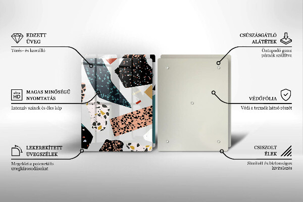 Glass chopping board Stone