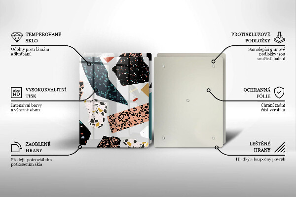 Glass chopping board Stone