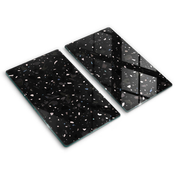 Glass chopping board Dark stone