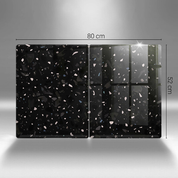 Glass chopping board Dark stone