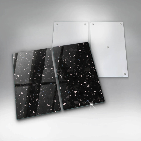Glass chopping board Dark stone