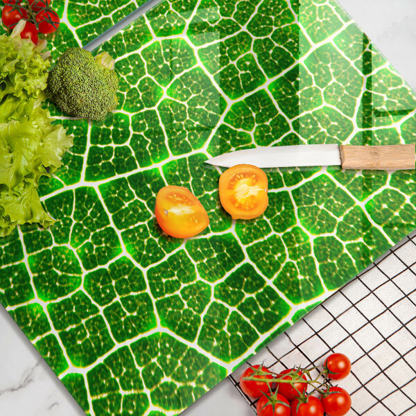 Glass chopping board Leaf structure