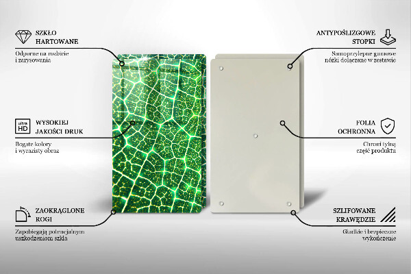 Glass chopping board Leaf structure