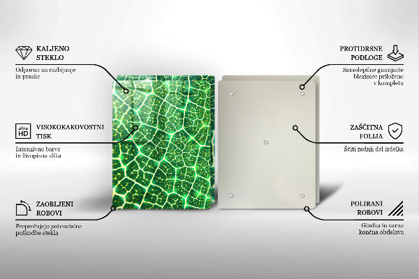 Glass chopping board Leaf structure