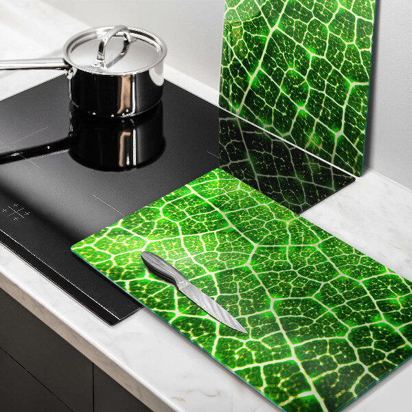 Glass chopping board Leaf structure