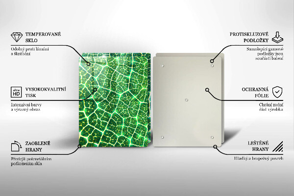 Glass chopping board Leaf structure