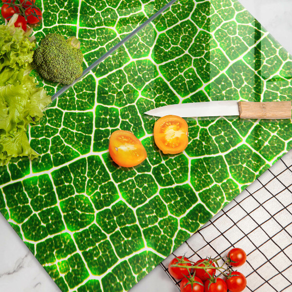 Glass chopping board Leaf structure