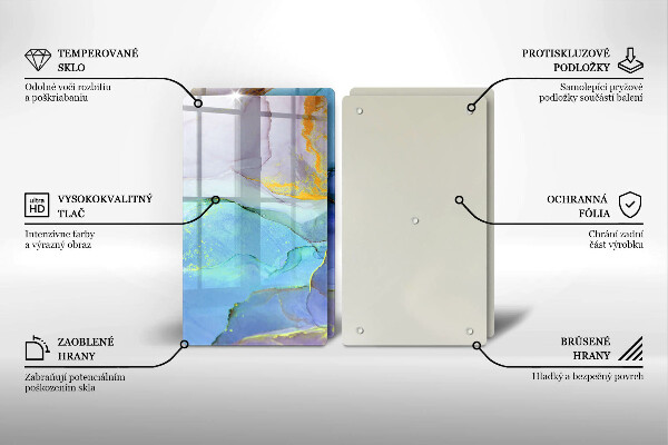 Chopping board Cracked stone gold