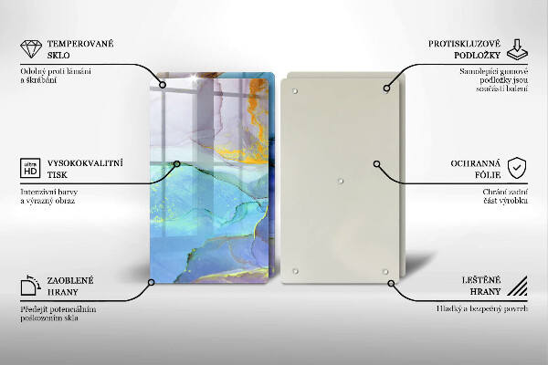 Chopping board Cracked stone gold