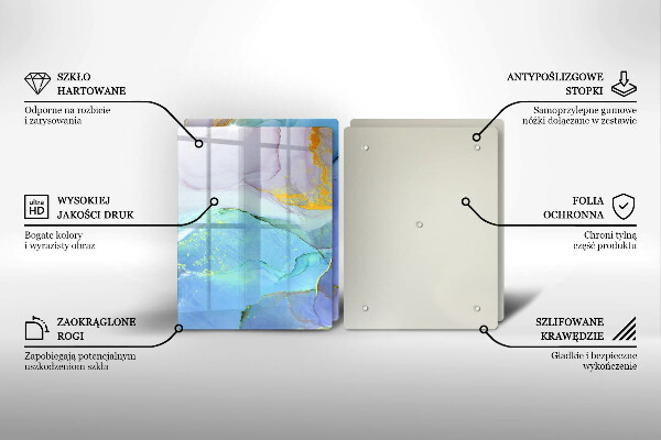 Chopping board Cracked stone gold