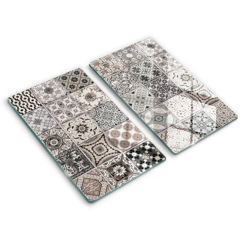 Glass chopping board Decorative tiles