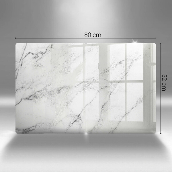 Glass chopping board Elegant marble texture