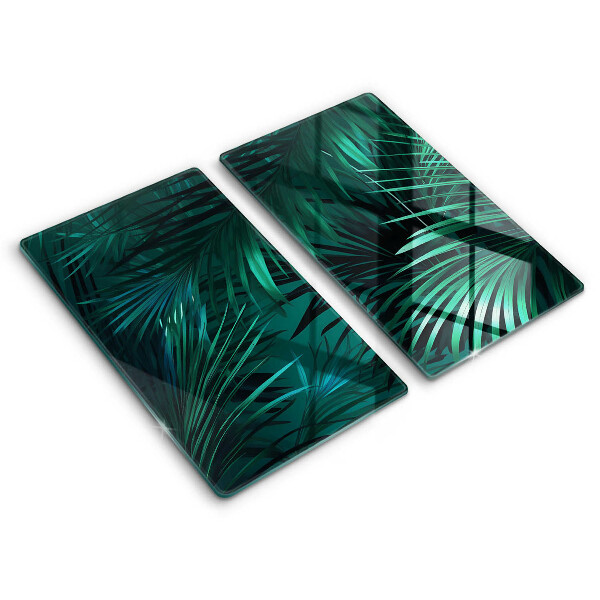 Glass chopping board Wild jungle leaves