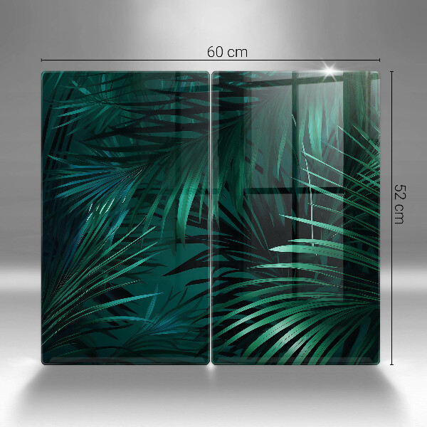 Glass chopping board Wild jungle leaves
