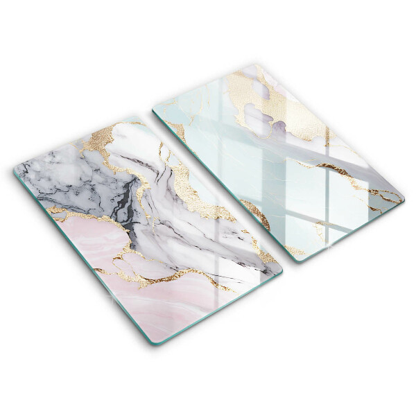 Glass chopping board Pastel marble