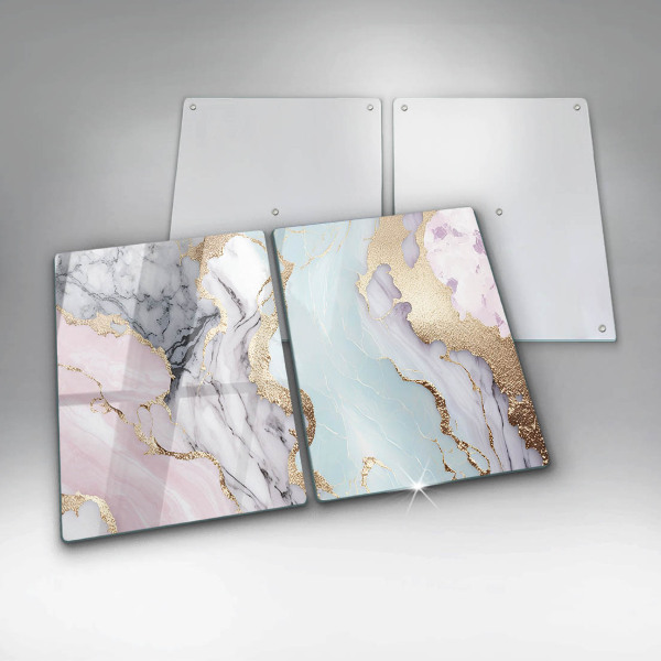 Glass chopping board Pastel marble