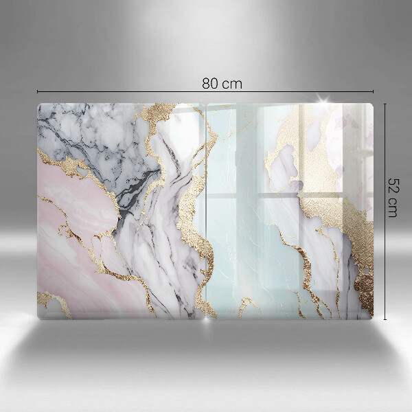 Glass chopping board Pastel marble