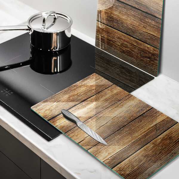 Glass chopping board Wood texture boards