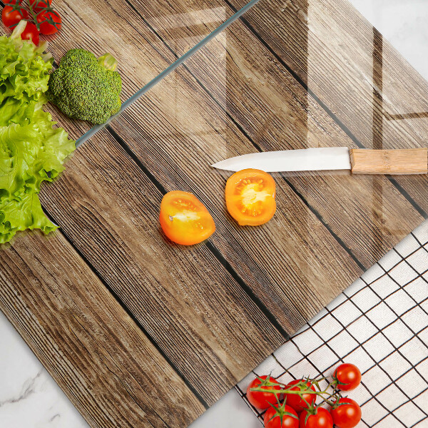 Glass chopping board Wood texture boards