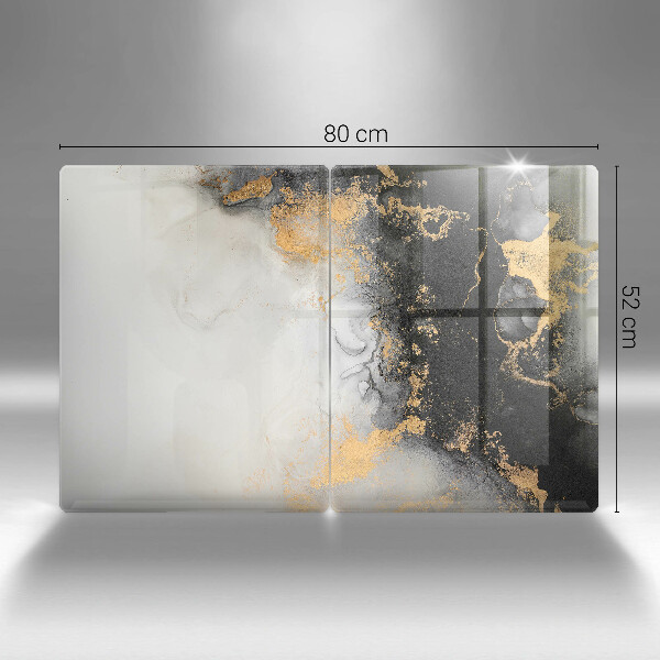 Glass chopping board Abstraction with gold