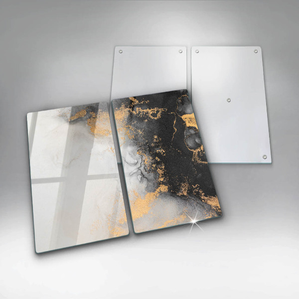 Glass chopping board Abstraction with gold