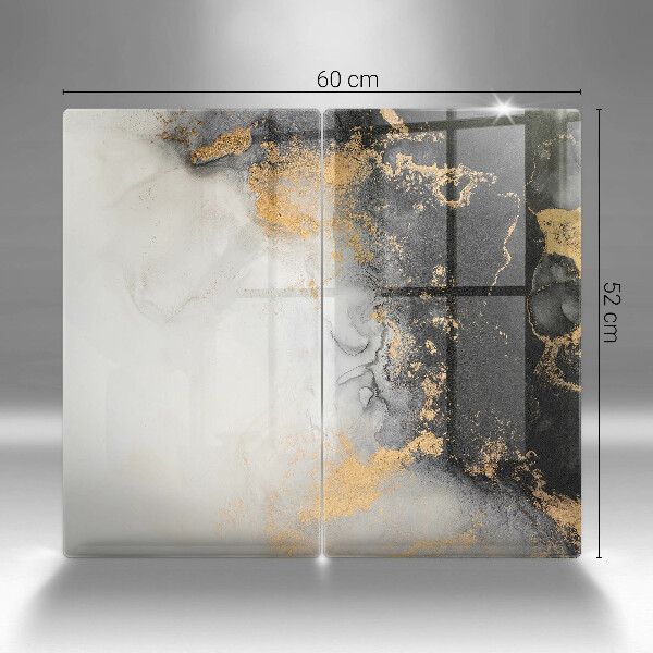 Glass chopping board Abstraction with gold