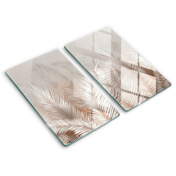 Glass chopping board Boho leaf vegetation