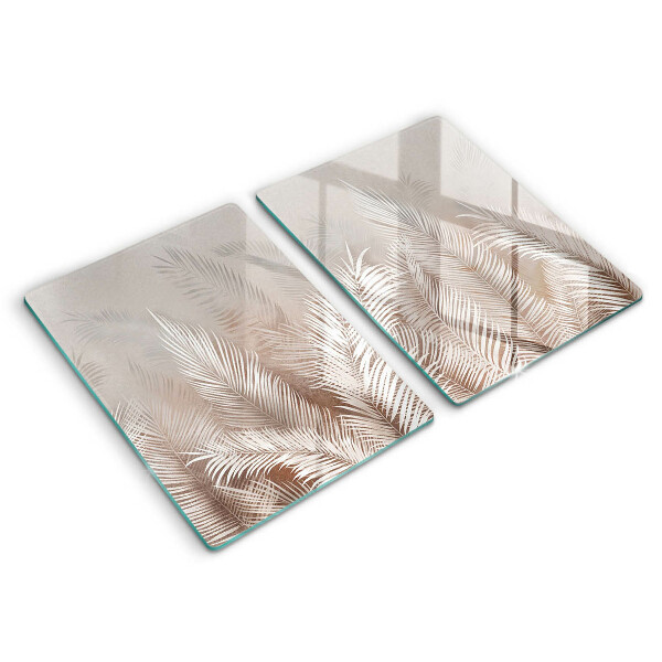 Glass chopping board Boho leaf vegetation
