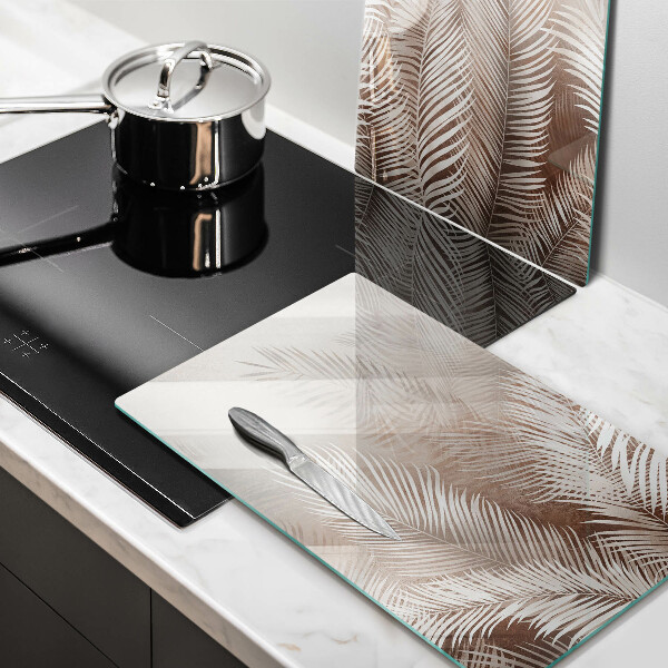 Glass chopping board Boho leaf vegetation