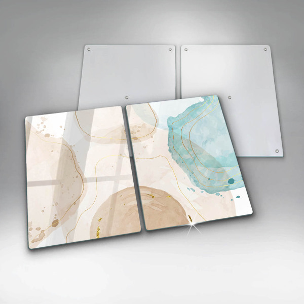 Glass chopping board Bright boho shapes