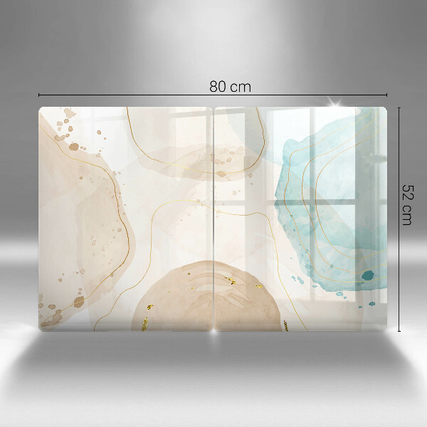 Glass chopping board Bright boho shapes