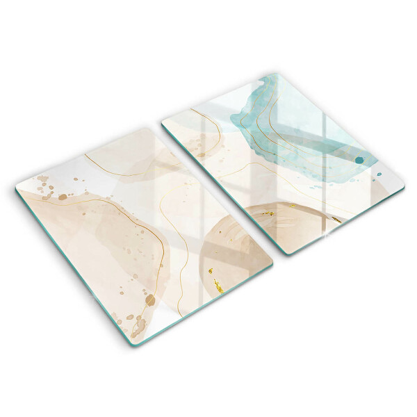 Glass chopping board Bright boho shapes