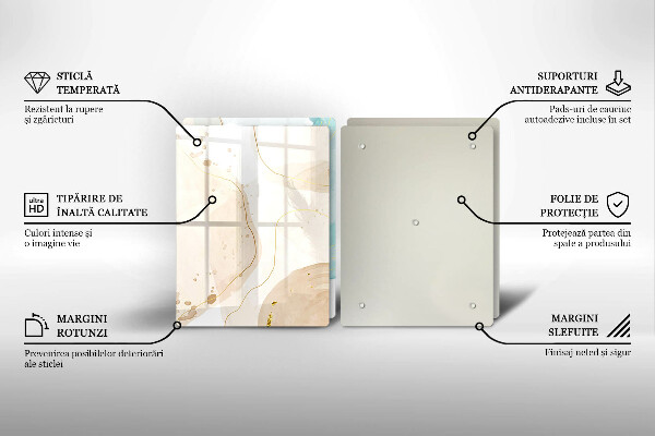 Glass chopping board Bright boho shapes