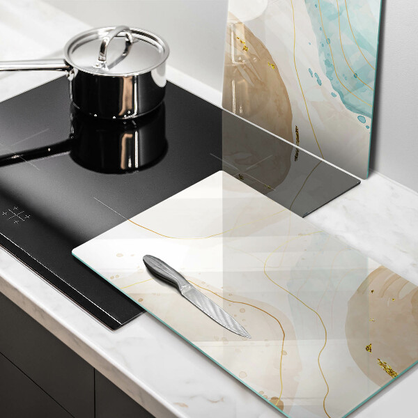 Glass chopping board Bright boho shapes