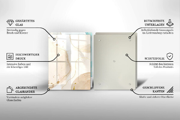 Glass chopping board Bright boho shapes