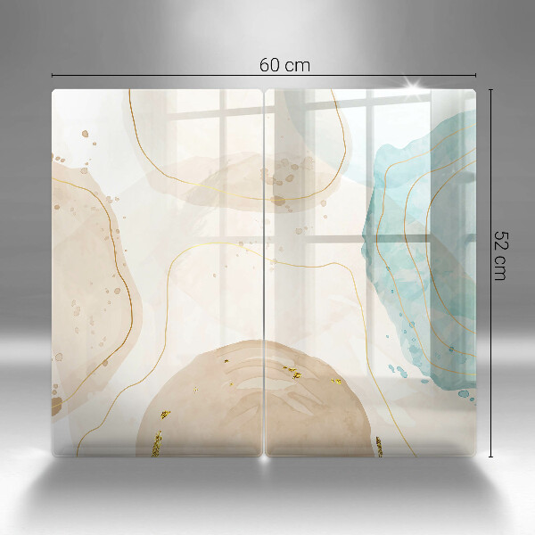 Glass chopping board Bright boho shapes