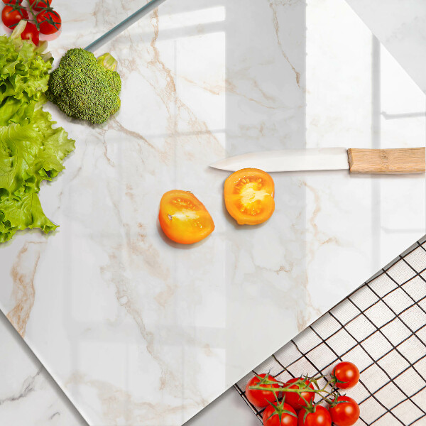 Glass chopping board Elegant stone marble
