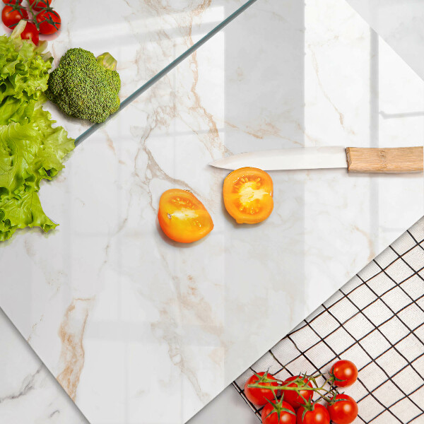 Glass chopping board Elegant stone marble