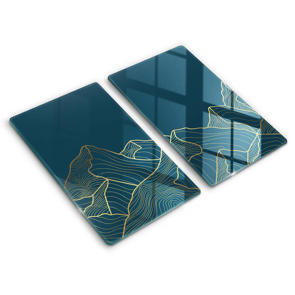 Glass chopping board Abstract mountains