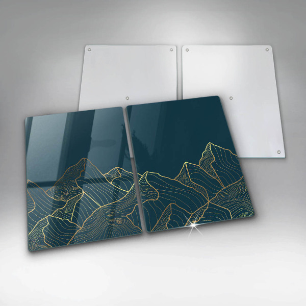 Glass chopping board Abstract mountains