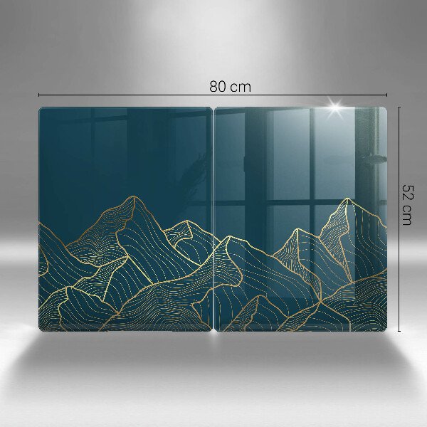 Glass chopping board Abstract mountains