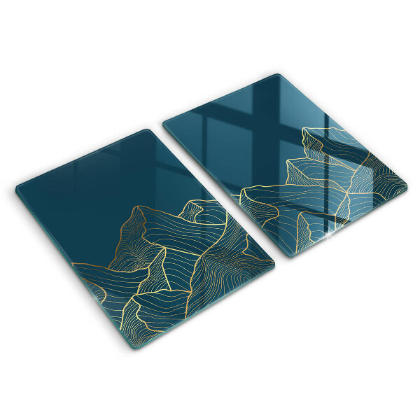 Glass chopping board Abstract mountains