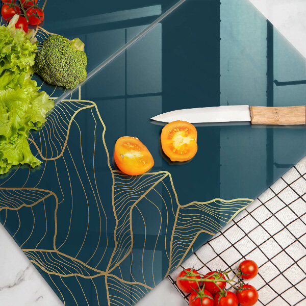 Glass chopping board Abstract mountains
