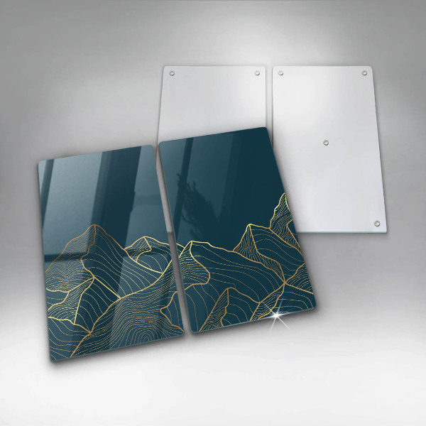 Glass chopping board Abstract mountains