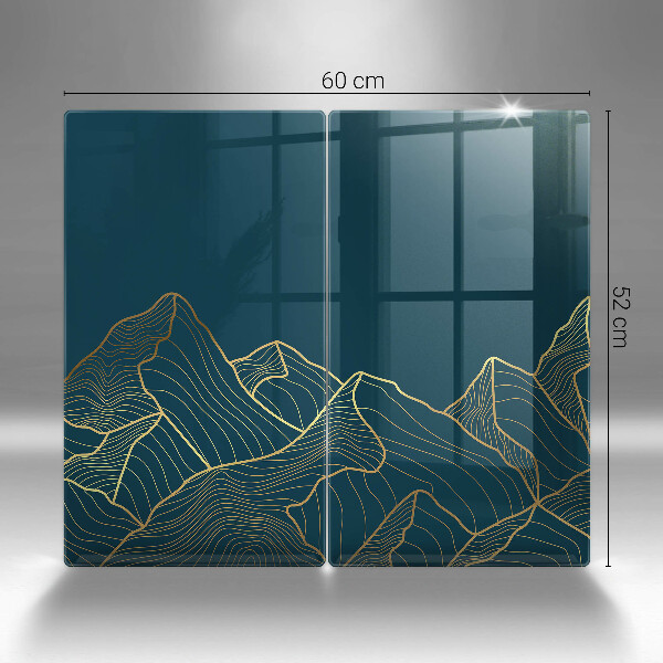 Glass chopping board Abstract mountains