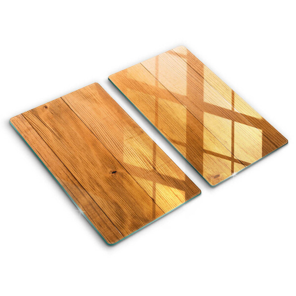 Glass chopping board Wooden planks