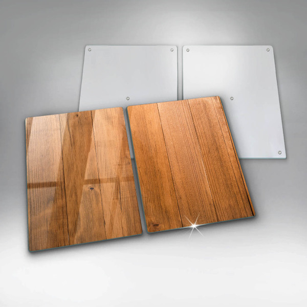 Glass chopping board Wooden planks