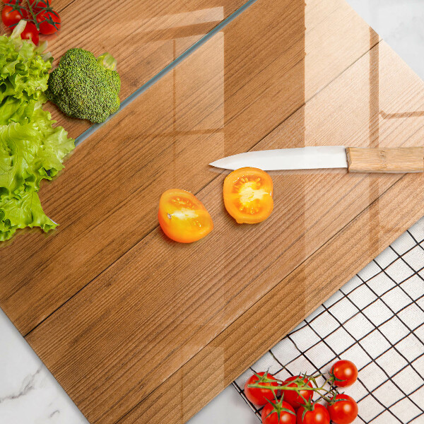 Glass chopping board Wooden planks